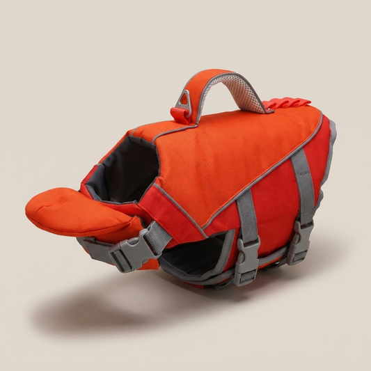 floaty - dog life jacket with head rest