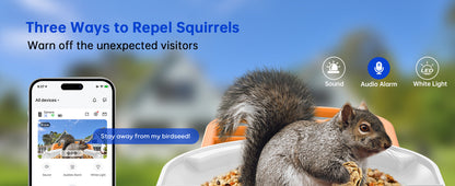 Smart Bird Feeder with Wireless Camera - AI Bird Watching & Recognition