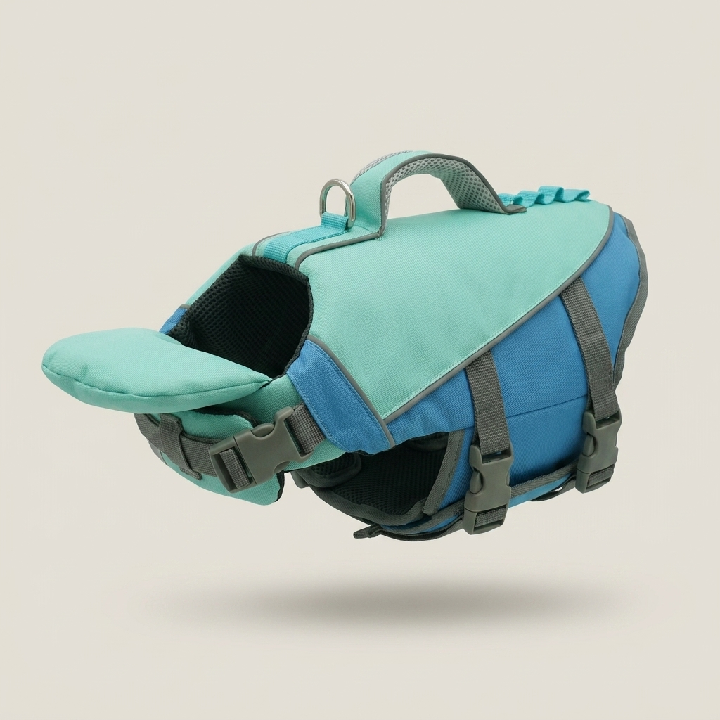floaty - dog life jacket with head rest