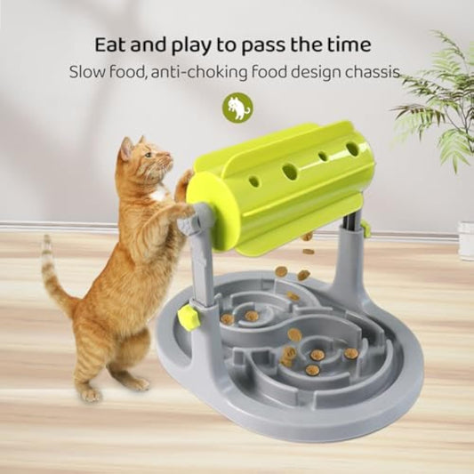 Interactive Slow Feeder Puzzle Bowl for Dogs & Cats