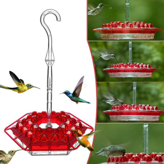 Hexagonal Flower Bird Feeder - Decorative Hanging Garden Feeder
