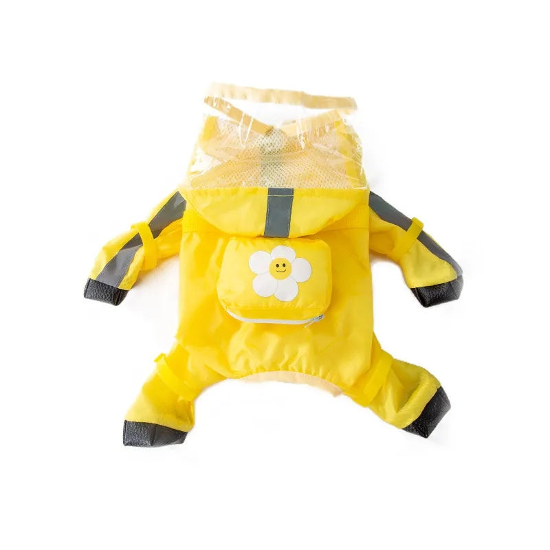 Waterproof Dog Raincoat | Full-Body 4-Leg Rain Jacket for Small & Medium Dogs