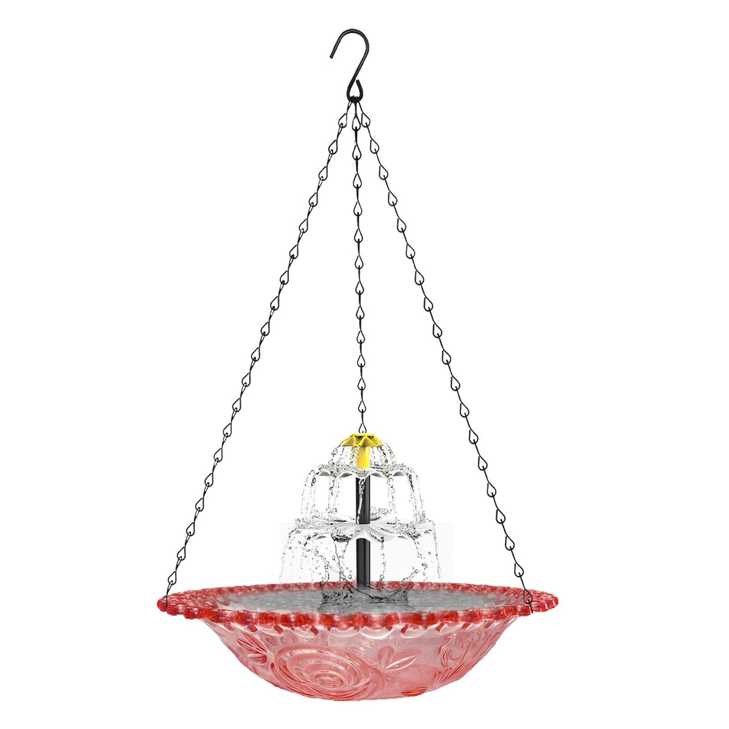 Solar-Powered Bird Bath Fountain - Outdoor Garden Water Feeder