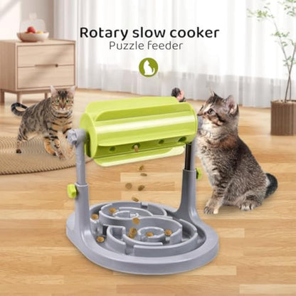 Interactive Slow Feeder Puzzle Bowl for Dogs & Cats