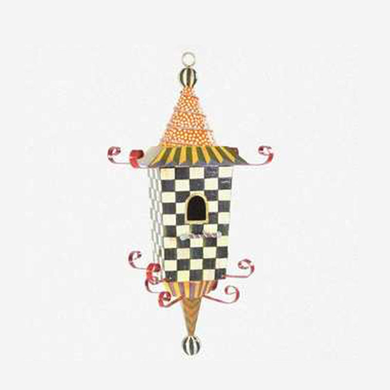Hand-Painted Decorative Pendant Bird Feeder - Hanging Metal & Resin Garden Feeder