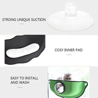 Pet Window Sill Cat Hammock ¨C Suction Cup Mountable Cat Bed for Indoor Cats