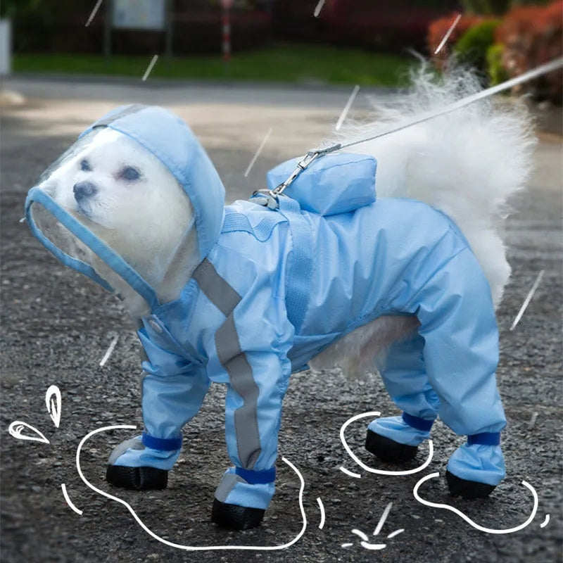 Waterproof Dog Raincoat | Full-Body 4-Leg Rain Jacket for Small & Medium Dogs