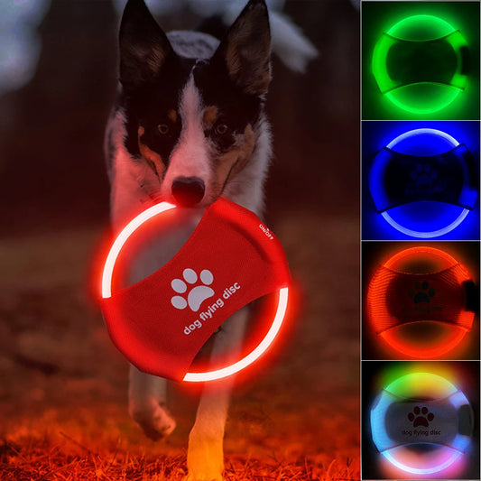 LED Light-Up Dog Flying Disc ¨C Interactive Training & Play Toy for Dogs