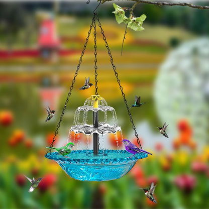 Solar-Powered Bird Bath Fountain - Outdoor Garden Water Feeder