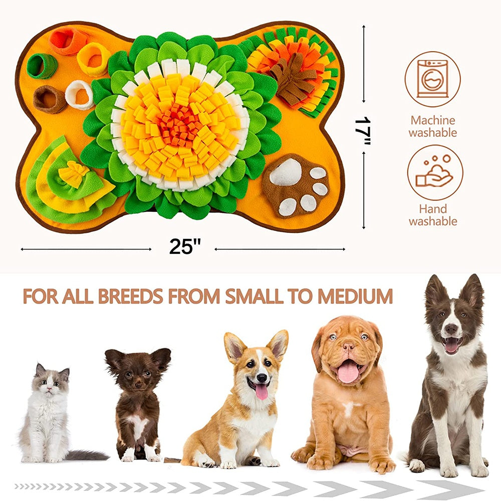 Large Snuffle Mat for Dogs - Interactive Sniff & Slow Feeder Mat for Stress Relief and Enrichment