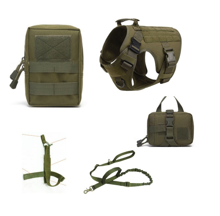 Tactical Dog Harness & Leash Set ¨C No Pull K9 Training Vest for German Shepherd & Large Dogs