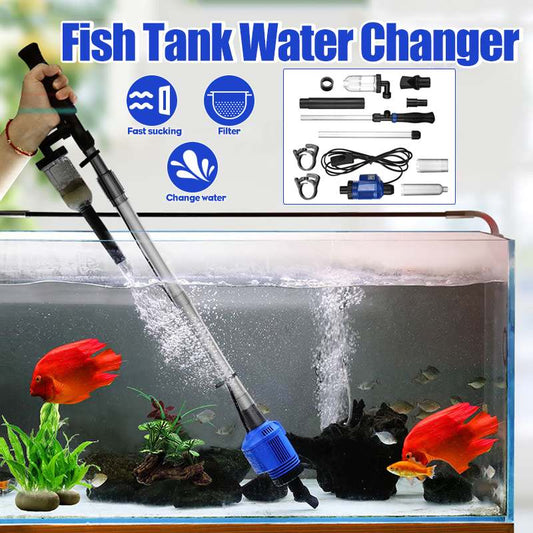Electric Aquarium Gravel Cleaner - Automatic Water Change & Siphon Vacuum