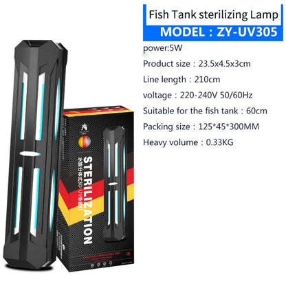 Aquarium UV Sterilizer Lamp - Timed Fish Tank Water Clarifier