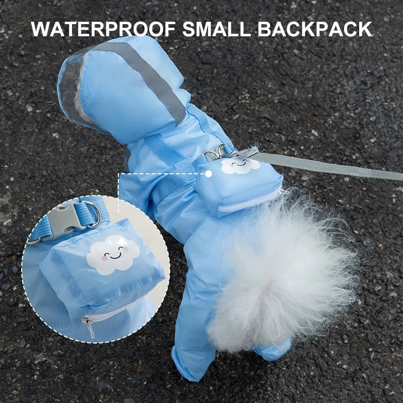 Waterproof Dog Raincoat | Full-Body 4-Leg Rain Jacket for Small & Medium Dogs