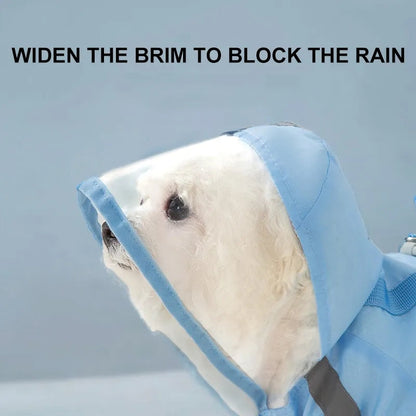 Waterproof Dog Raincoat | Full-Body 4-Leg Rain Jacket for Small & Medium Dogs