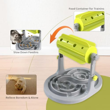 Interactive Slow Feeder Puzzle Bowl for Dogs & Cats